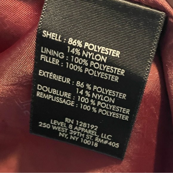 Tumi Black Belted Jacket with Burgundy Liner - Picture 3 of 4